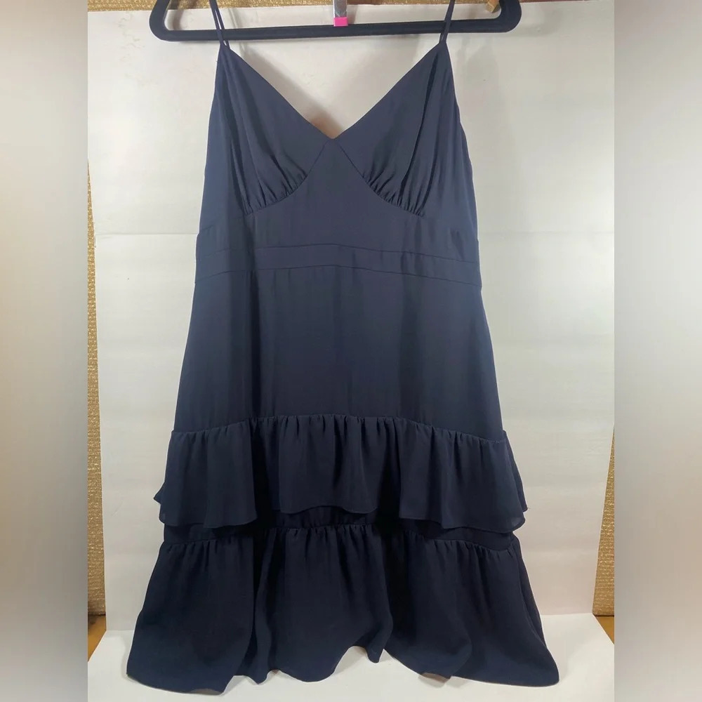 J Crew Classic Black ruffled Dress Size 10